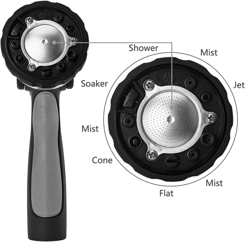 GREEN MOUNT New Patent Garden Hose Nozzle, Heavy Duty Water Nozzle, High Pressure Fireman Style Nozzle with Ergonomic Handle to Water Lawn and Garden, Black - Image 2